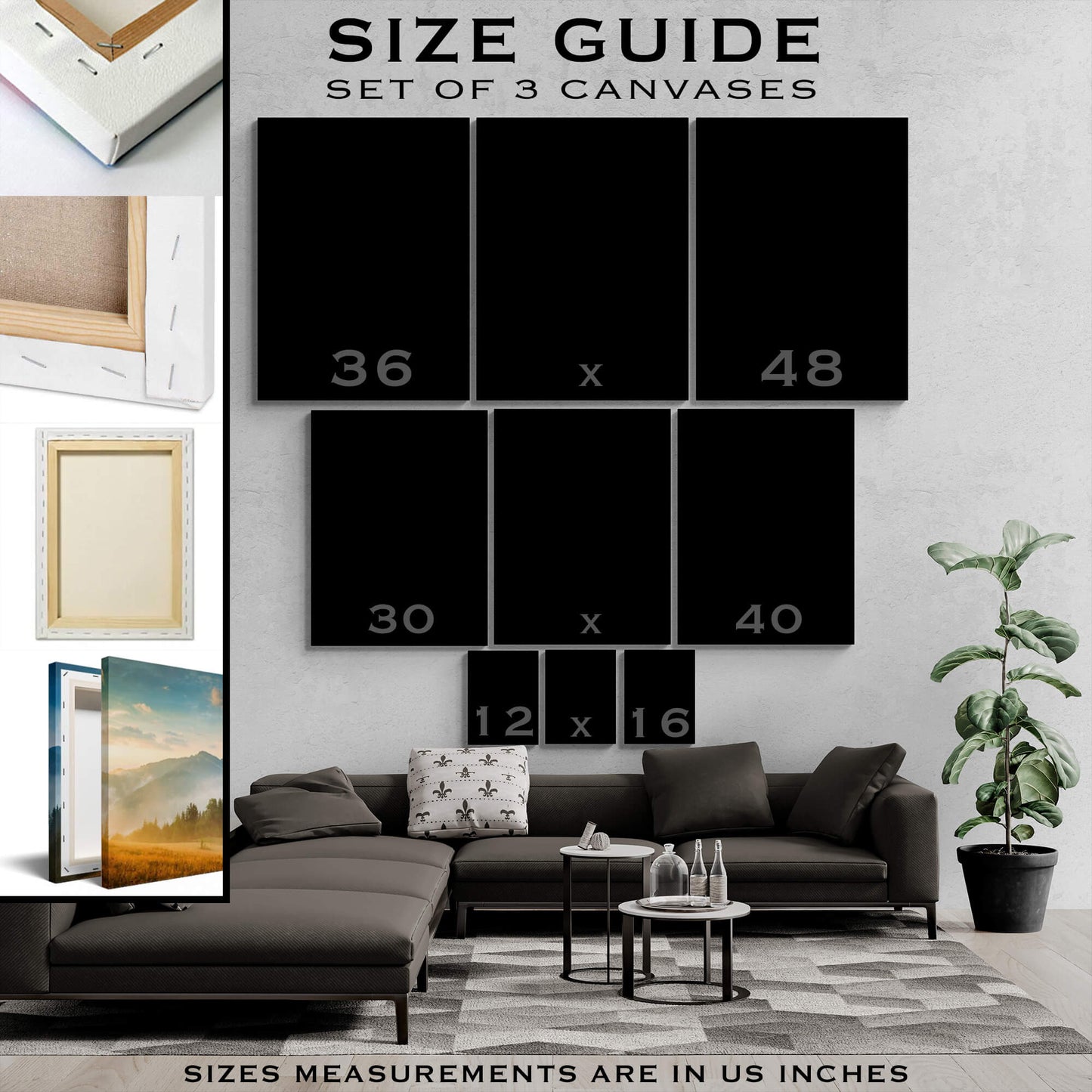 Set of 3 Leonardo DiCaprio "Wolf of Wall Street" Jordan Belfort Canvas Prints - American Express Gold Amex Motivational Wall Art Poster, Iconic Movie Entrepreneur Decor for Home Office Gym Dorm Man Cave