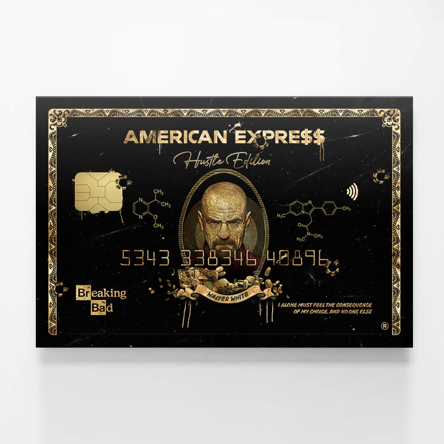 Walter White Heisenberg Breaking Bad American Express Amex Motivationa –  PixWallArt