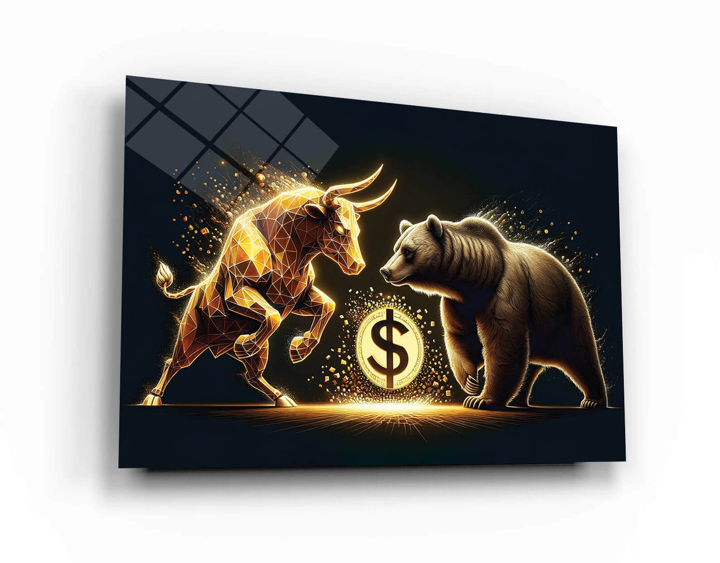 Wall Street Bear Vs Bull Wall Decor Bearish And Bullish Canvas Art Office Poster Trading Money Trader Motivational Quote Rules For Success Wall Art