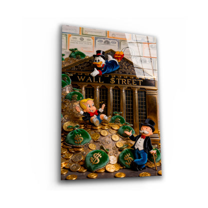 Monopoly Luxury Racing Acrylic Wall Art, Modern Money Art Print, Supercar Racing Artwork, High Gloss Acrylic Canvas, Office Wall Decor