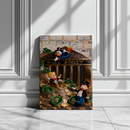 Monopoly Luxury Racing Acrylic Wall Art, Modern Money Art Print, Supercar Racing Artwork, High Gloss Acrylic Canvas, Office Wall Decor