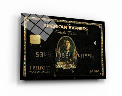 "The Wolf of Wall Street" American Express Amex Motivational Canvas Print - Iconic Movie Entrepreneur Inspirational Wall Art Poster, Jordan Belfort Decor for Home Office Gym Dorm Man Cave