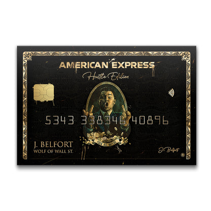 "The Wolf of Wall Street" American Express Amex Motivational Canvas Print - Iconic Movie Entrepreneur Inspirational Wall Art Poster, Jordan Belfort Decor for Home Office Gym Dorm Man Cave