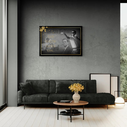 "The Wolf of Wall Street" The Show Goes ON Motivational Canvas Print - Iconic Movie Entrepreneur Inspirational Wall Art Poster, Jordan Belfort Decor for Home Office Gym Dorm Man Cave