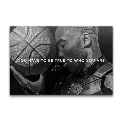 Kobe Bryant Legends Are Forever Wal Art Heroes Come and Go Quote Canvas Black Tribute Motivation Poster Mamba Mentality