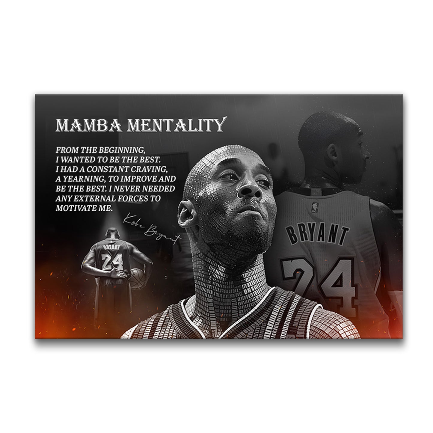 Kobe Bryant Mamba Mentality Legends Are Forever Wall Art Heroes Come and Go Quote Canvas Modern Sports Wall Decor Luxury Gym Office Decor