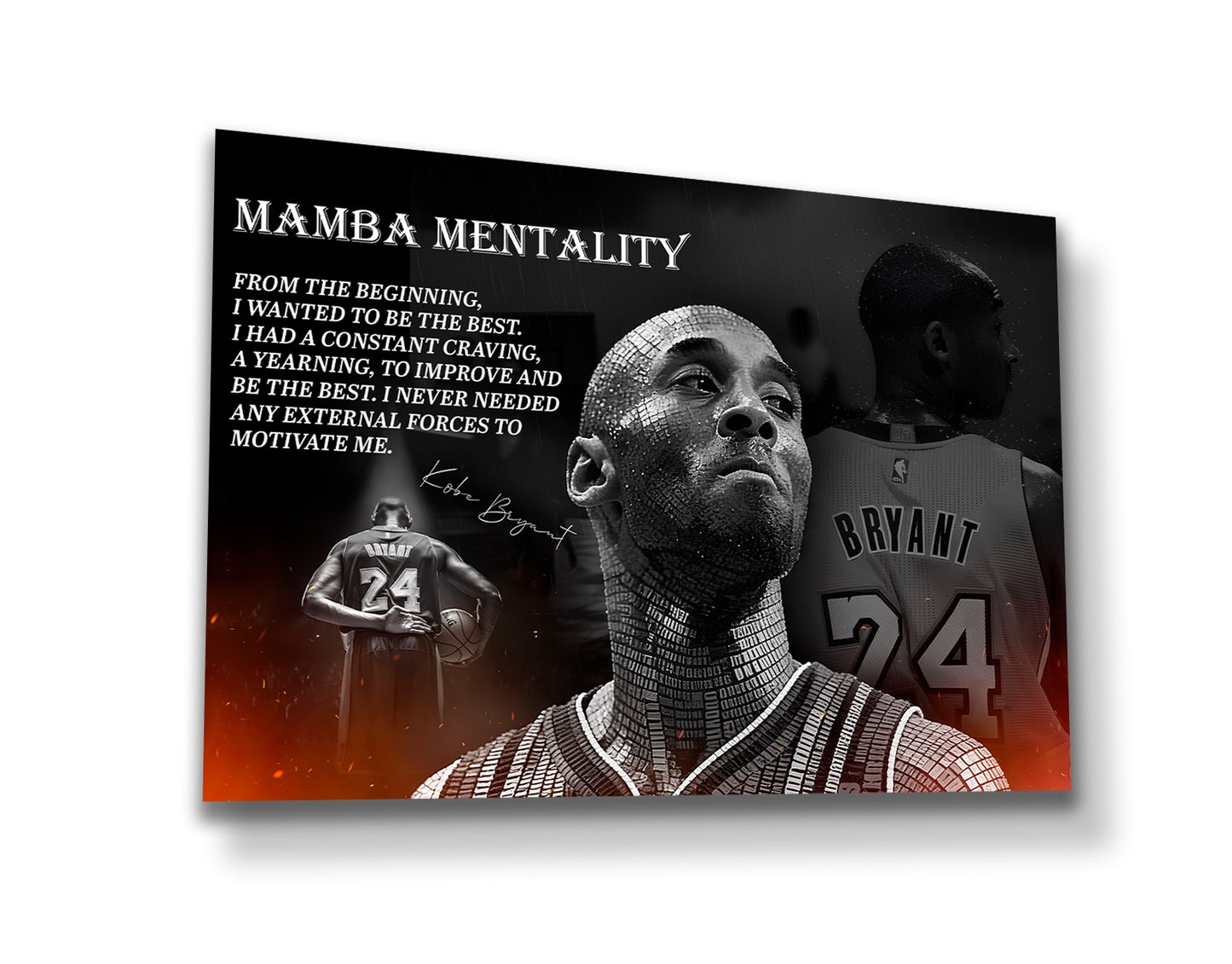 Kobe Bryant Mamba Mentality Legends Are Forever Wall Art Heroes Come and Go Quote Canvas Modern Sports Wall Decor Luxury Gym Office Decor