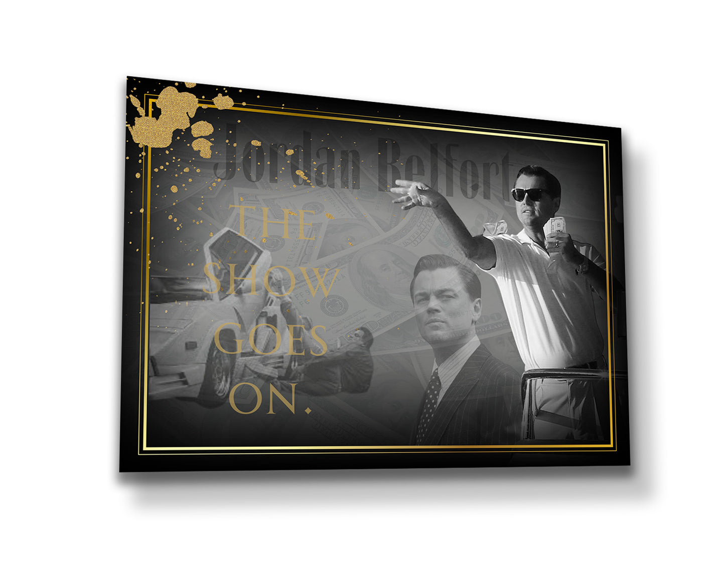 "The Wolf of Wall Street" The Show Goes ON Motivational Canvas Print - Iconic Movie Entrepreneur Inspirational Wall Art Poster, Jordan Belfort Decor for Home Office Gym Dorm Man Cave