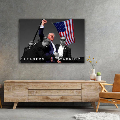 DONALD TRUMP FIST Wall art, Pennsylvania rally canvas, Leaders Warrior, Liberals 47 Usa President Poster, Make America Great Again Print