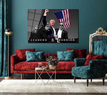 DONALD TRUMP FIST Wall art, Pennsylvania rally canvas, Leaders Warrior, Liberals 47 Usa President Poster, Make America Great Again Print