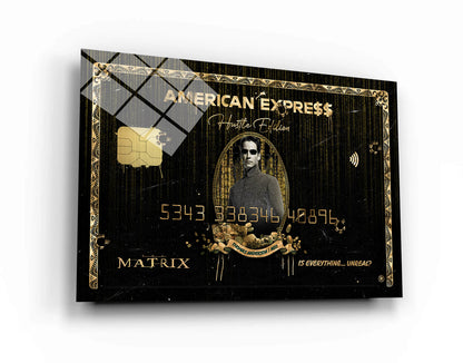 Neo Matrix Red and Blue Pill Wall Art American Express, Iconic Movie Amex, Entrepreneur Motivational Canvas