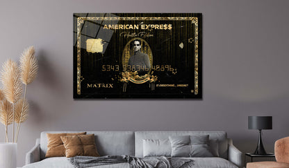 Neo Matrix Red and Blue Pill Wall Art American Express, Iconic Movie Amex, Entrepreneur Motivational Canvas