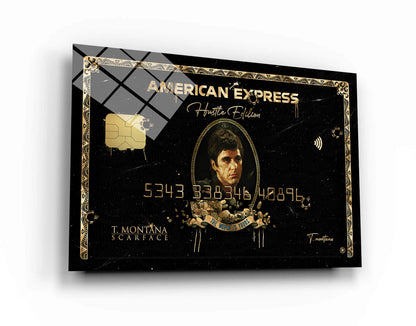 "The World Is Yours" Tony Montana Scarface Inspirational Gold Poster - Al Pacino American Express Amex Entrepreneur Motivational Canvas Wall Art Print, Iconic Movie Decor for Home Office Gym Dorm Man Cave
