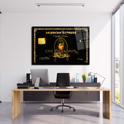 "The World Is Yours" Tony Montana Scarface Inspirational Gold Poster - Al Pacino American Express Amex Entrepreneur Motivational Canvas Wall Art Print, Iconic Movie Decor for Home Office Gym Dorm Man Cave