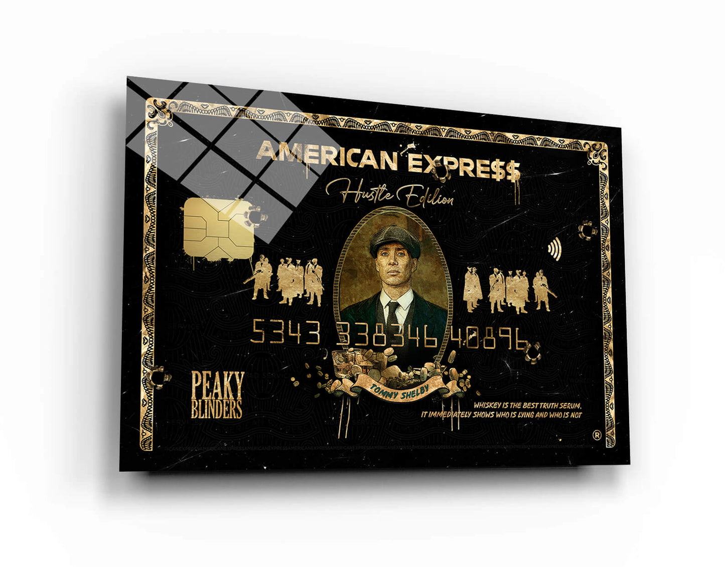 Peaky Blinders Thomas Shelby Tommy Wall Art American Express, Iconic Movie Amex, Entrepreneur Motivational Canvas (Copy)