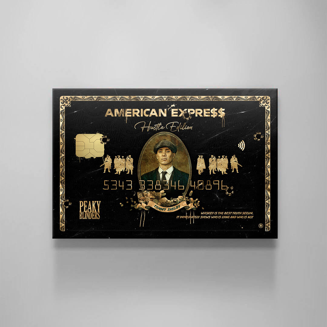 Peaky Blinders Thomas Shelby Tommy Wall Art American Express, Iconic Movie Amex, Entrepreneur Motivational Canvas (Copy)