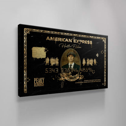 Peaky Blinders Thomas Shelby Tommy Wall Art American Express, Iconic Movie Amex, Entrepreneur Motivational Canvas (Copy)