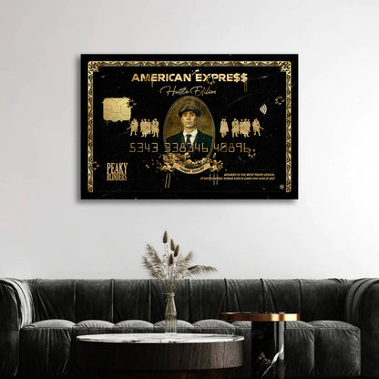 Peaky Blinders Thomas Shelby Tommy Wall Art American Express, Iconic Movie Amex, Entrepreneur Motivational Canvas (Copy)