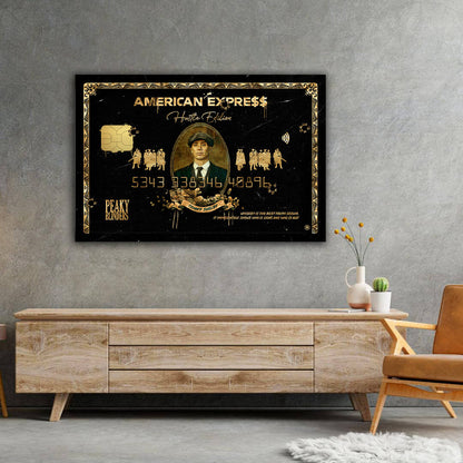 Peaky Blinders Thomas Shelby Tommy Wall Art American Express, Iconic Movie Amex, Entrepreneur Motivational Canvas (Copy)