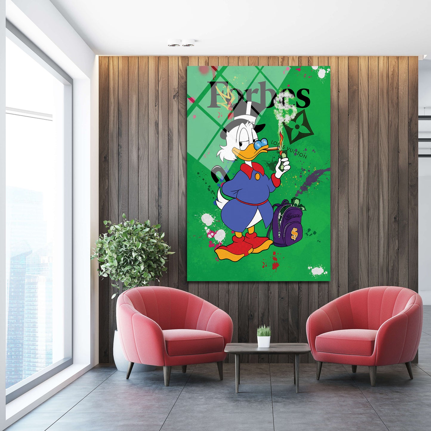 Stunning Scrooge McDuck Art Collection - Handcrafted in USA with Acrylic Metal Canvas - Various Sizes for Home or Office Decor