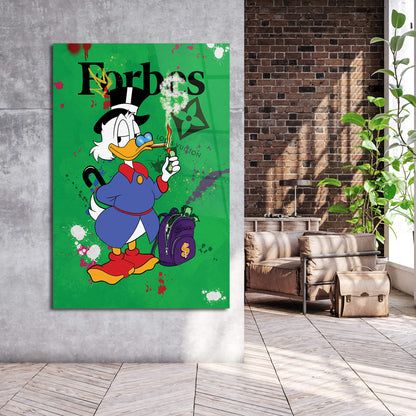 Stunning Scrooge McDuck Art Collection - Handcrafted in USA with Acrylic Metal Canvas - Various Sizes for Home or Office Decor