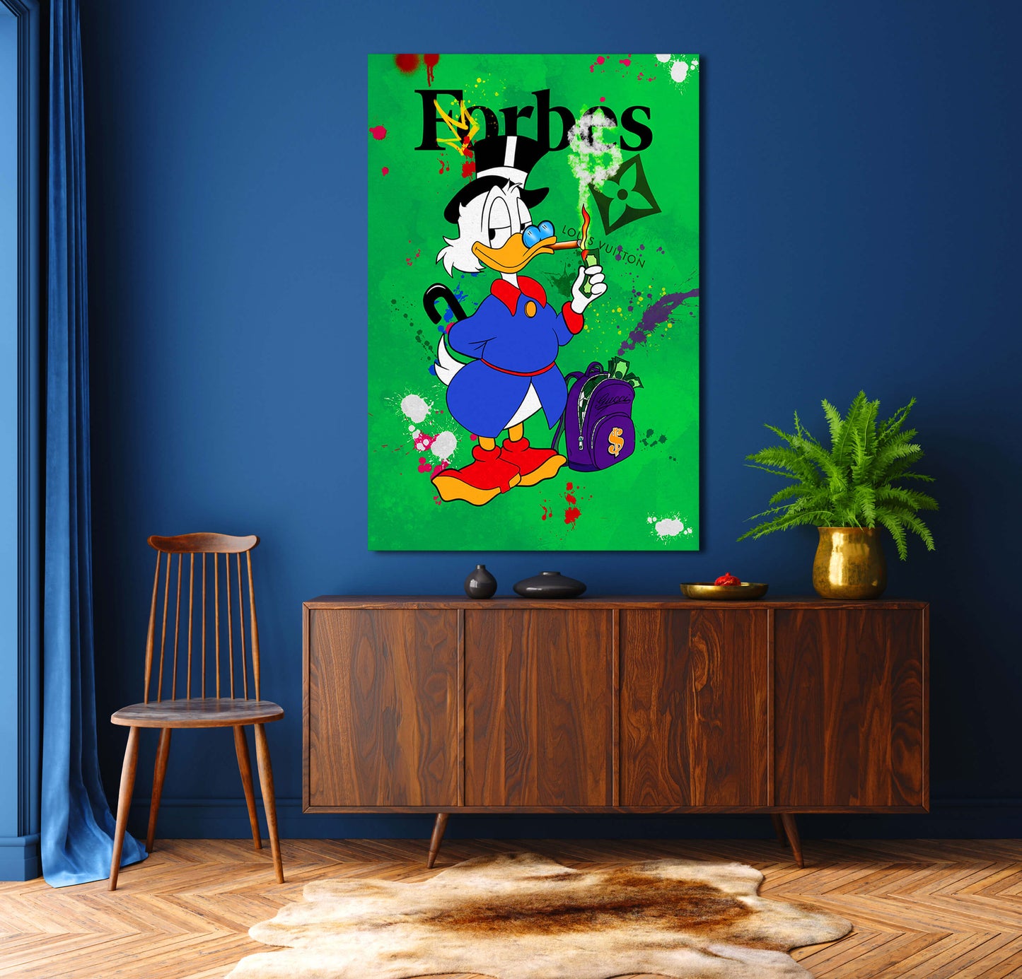 Stunning Scrooge McDuck Art Collection - Handcrafted in USA with Acrylic Metal Canvas - Various Sizes for Home or Office Decor