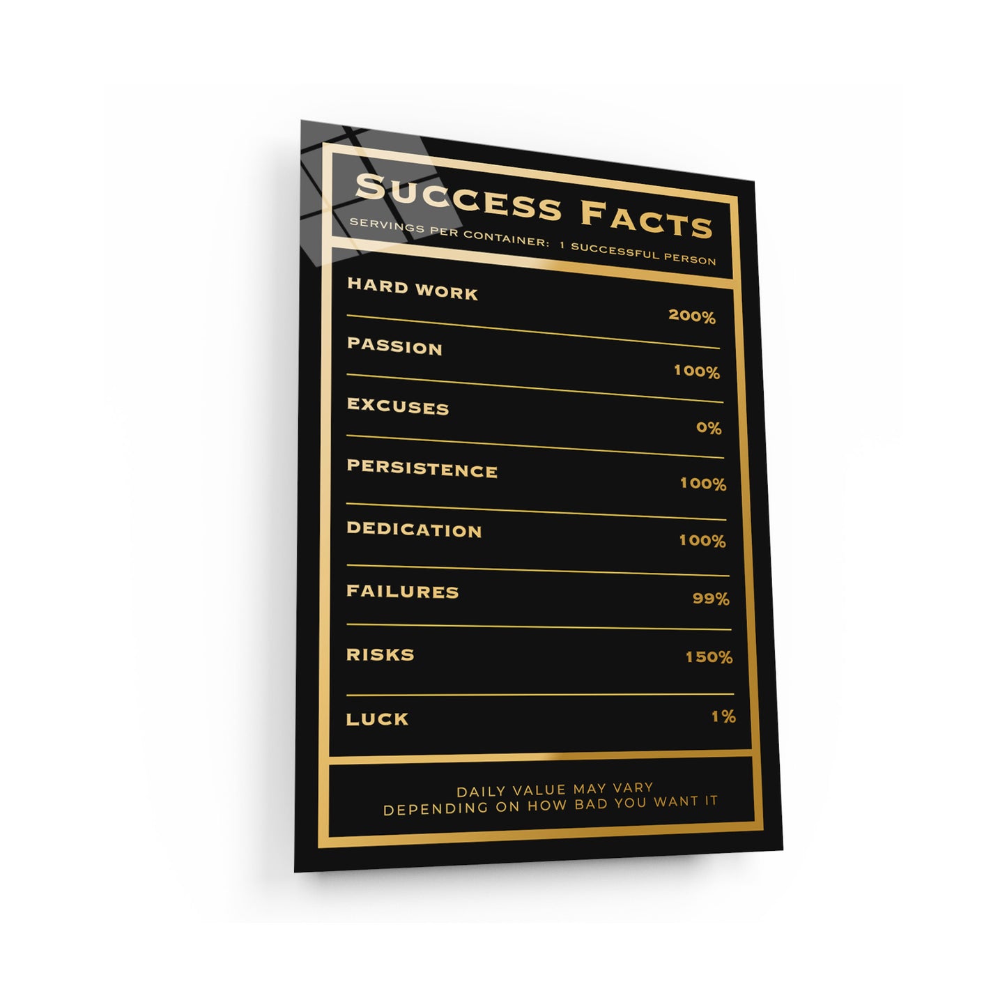 Motivational office decor canvas print inspirational SUCCESS art success facts home office wall decor living room canvas poster