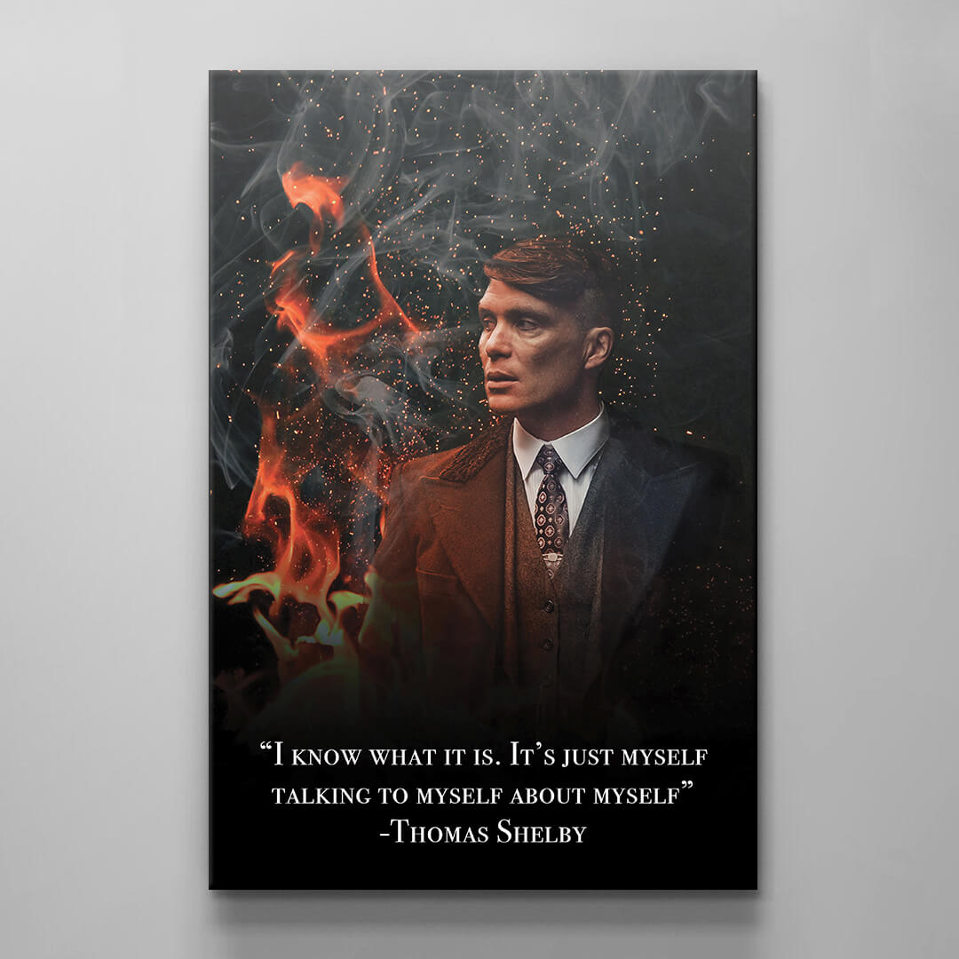 Thomas Shelby Talking to Myself - Peaky Blinders Inspired Wall Art - Minimalist Poster Design