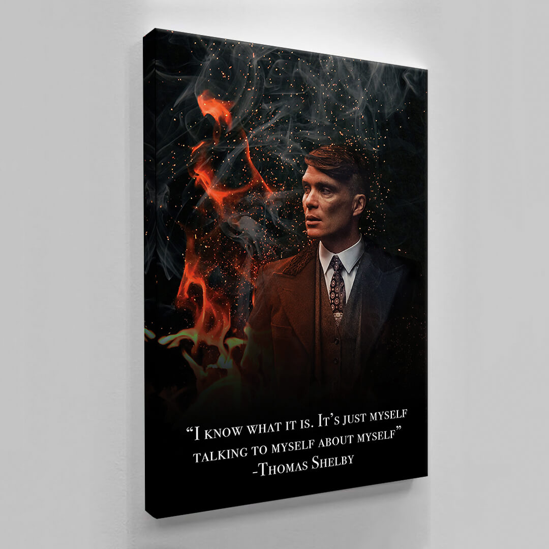 Thomas Shelby Talking to Myself - Peaky Blinders Inspired Wall Art - Minimalist Poster Design