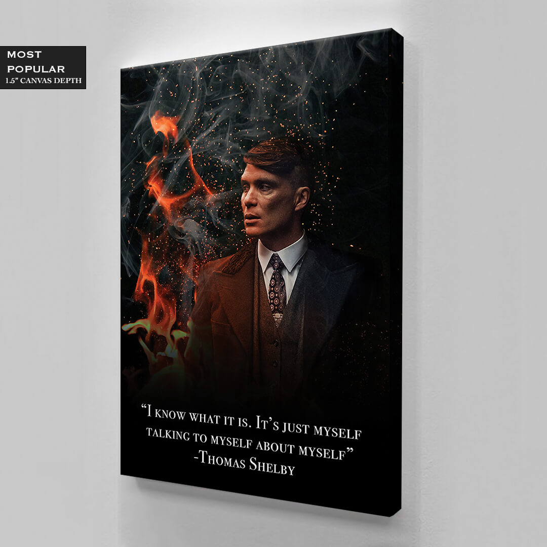 Thomas Shelby Talking to Myself - Peaky Blinders Inspired Wall Art - Minimalist Poster Design