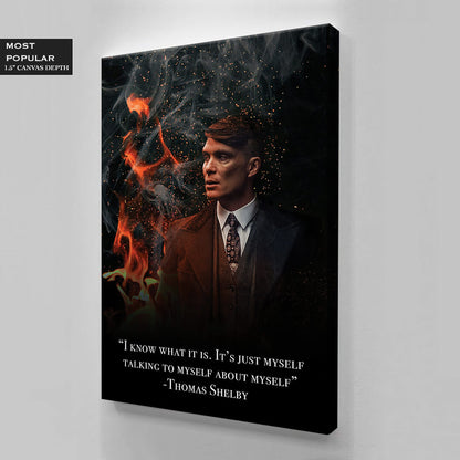 Thomas Shelby Talking to Myself - Peaky Blinders Inspired Wall Art - Minimalist Poster Design