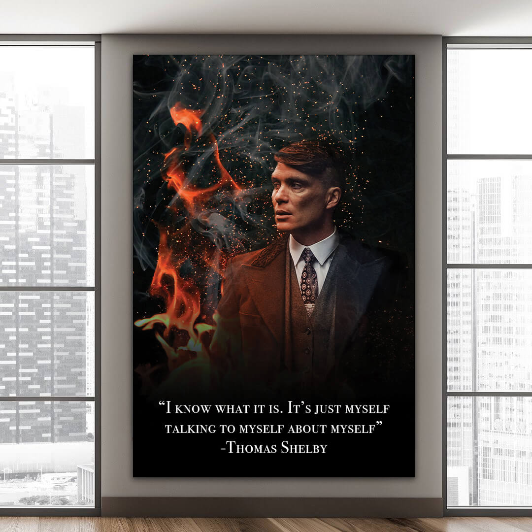 Thomas Shelby Talking to Myself - Peaky Blinders Inspired Wall Art - Minimalist Poster Design