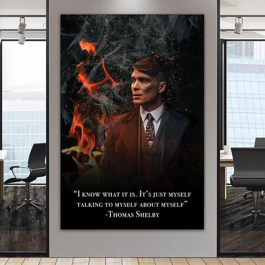 Thomas Shelby Talking to Myself - Peaky Blinders Inspired Wall Art - Minimalist Poster Design