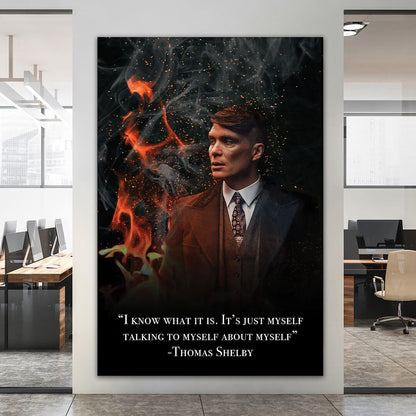 Thomas Shelby Talking to Myself - Peaky Blinders Inspired Wall Art - Minimalist Poster Design