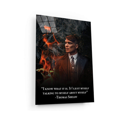 Thomas Shelby Talking to Myself - Peaky Blinders Inspired Wall Art - Minimalist Poster Design