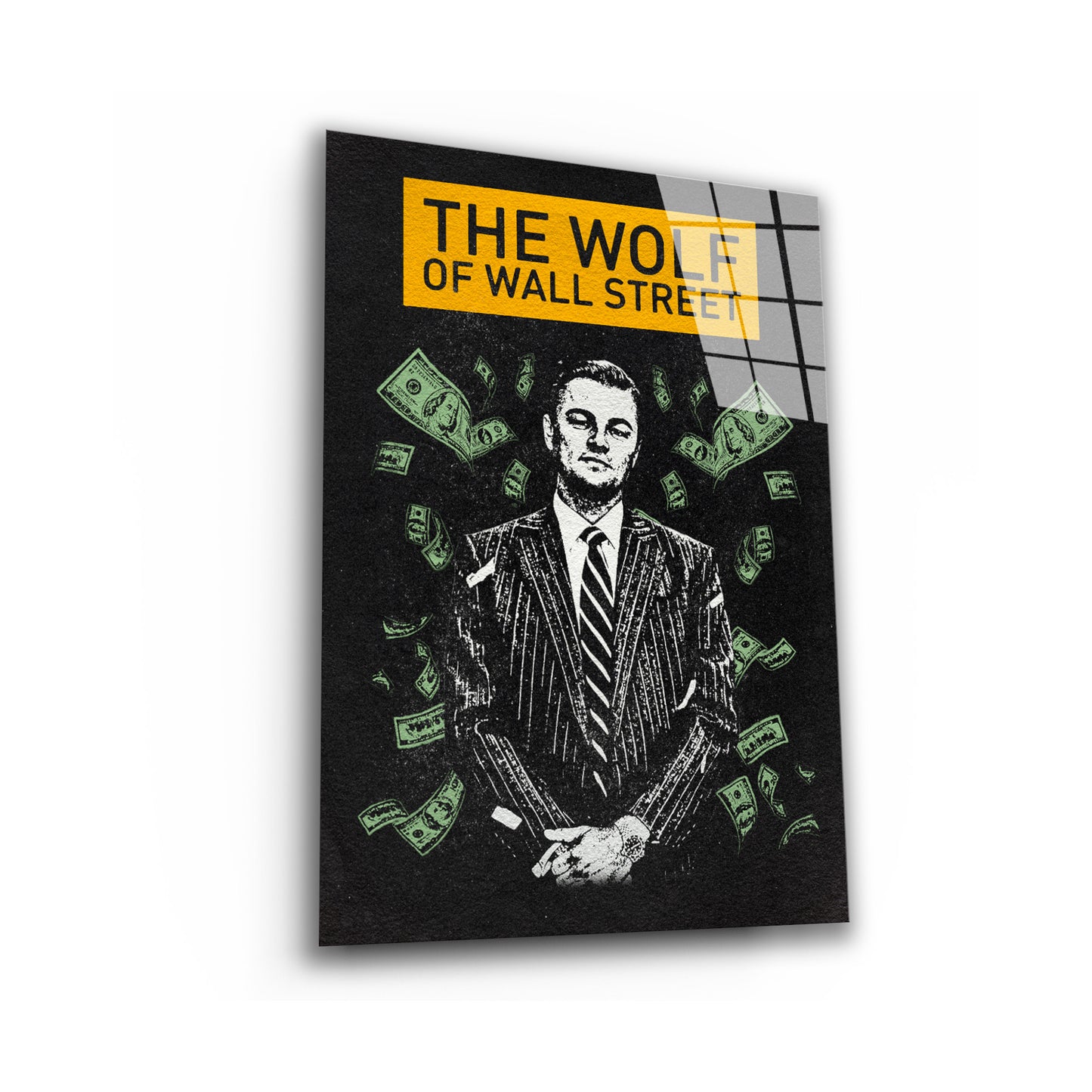 "The Wolf of Wall Street" Leonardo Dicaprio Canvas Print - Iconic Movie Entrepreneur Inspirational Wall Art Poster, Jordan Belfort Decor for Home Office Gym Dorm Man Cave