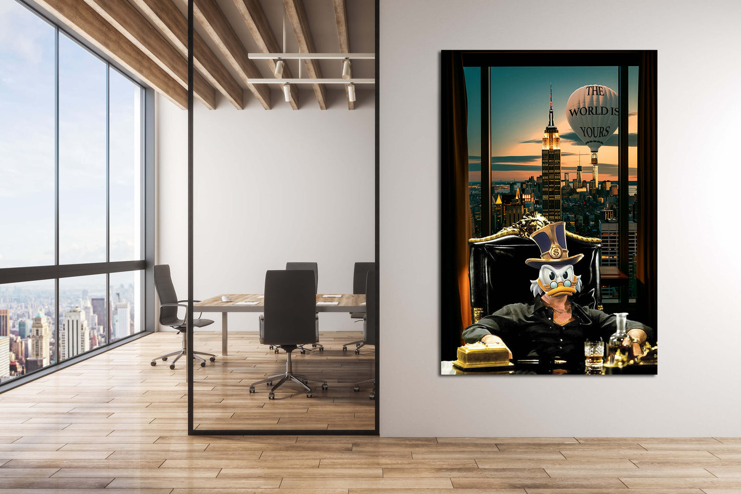 Scarface The World Is Yours Canvas Motivational Wall Art Inspirational Quote Poster Entrepreneur Office Decor