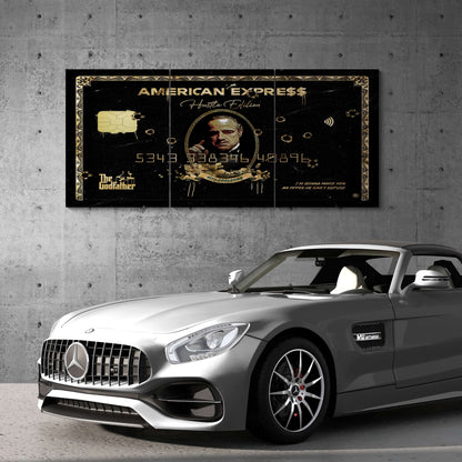 Set of 3 Vito Corleone Wall Art, The Godfather Large  Canvas The Make An Offer Poster, American Express Gold Print