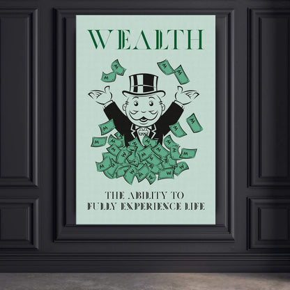 Alec Monopoly Canvas - Wealth  Life Inspiration Poster Art for Living Room or Office Decor - Motivational Wall Art