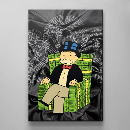 Limited Edition Alec Monopoly Canvas Chair - Green and Black Luxury Motivation Office and Wall Art Poster - Made in the USA Art