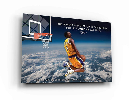 Mamba Mentality Kobes In Space Canvas Inspirational Wall Art Motivational Kobe Posters Bryant The Moment You Give Up Never Give Up