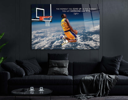 Mamba Mentality Kobes In Space Canvas Inspirational Wall Art Motivational Kobe Posters Bryant The Moment You Give Up Never Give Up