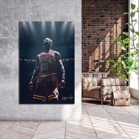 Michael Jordan Wall Art, Jordan 23 Chicago Bulls Poster, Three Peat Wall Art, Mike Basketball Goat Canvas