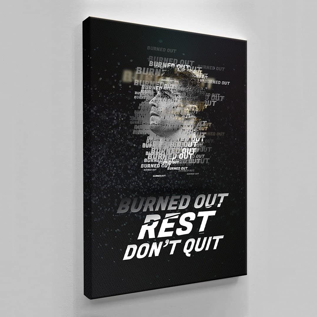 Never Quit Christiano Ronaldo Football Legends Canvas, Soccer Player Poster, Football Wall Art, Sport Home Decor, World Cup 2022 Iconic Art