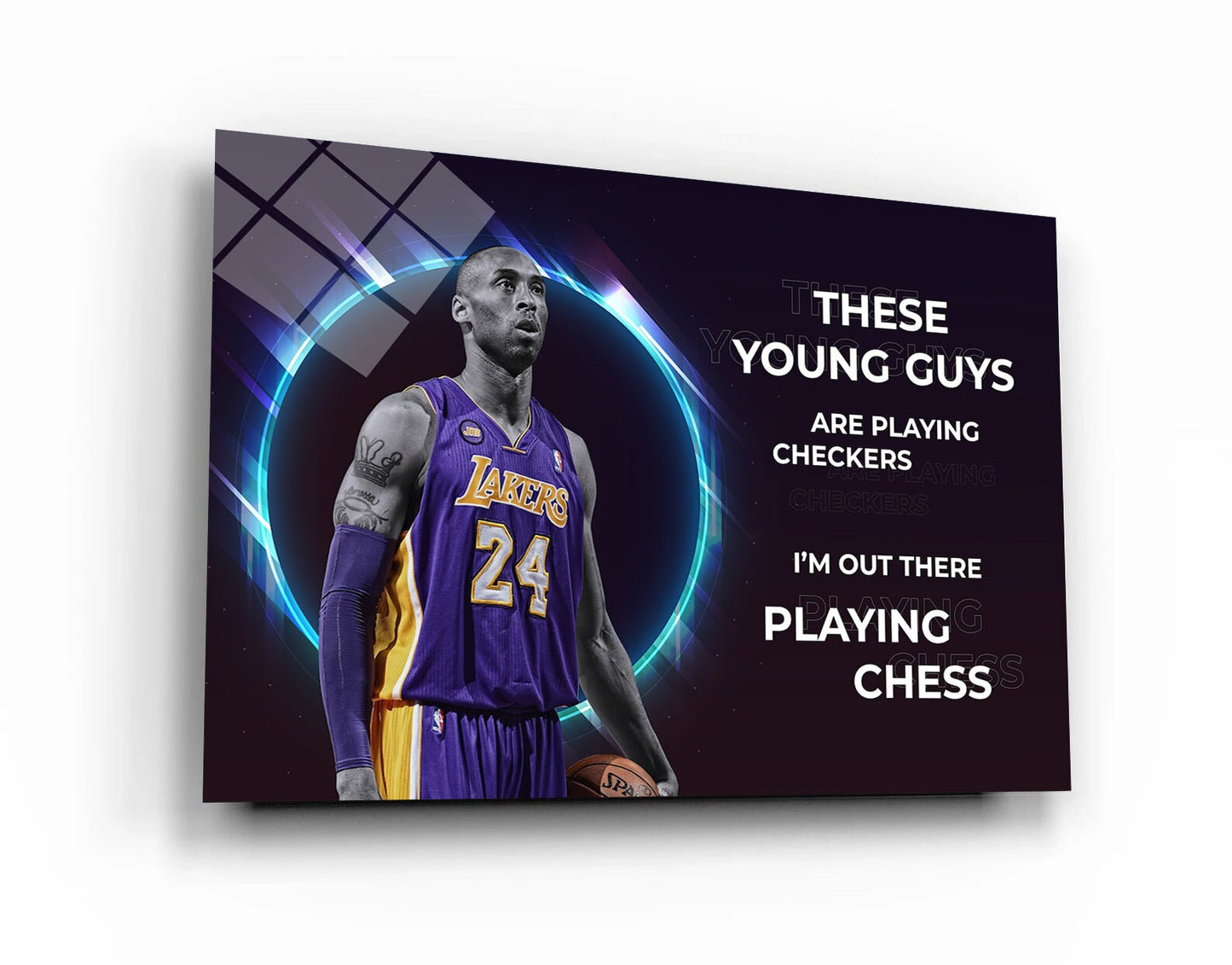 Kobe Bryant Inspirational Canvas Print - Mamba Mentality Quote for Home Gym or Office Decor - Motivating Sports Art - Never Give Up