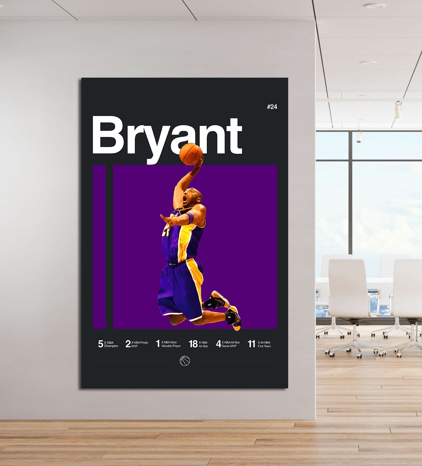 Kobe Bryant Mamba Mentality Framed Canvas Art - Inspirational Wall Decor Gym - Motivational Sports Quotes - Never Give Up - Limited Print