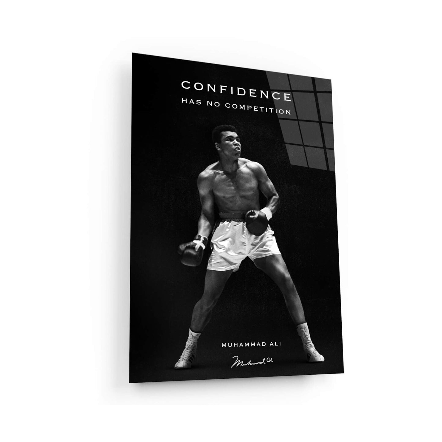 Muhammad Ali Wall Art Motivational CONFIDENCE Quote Landscape Canvas Modern Office Decor COMPETITION Entrepreneur Man Cave Gift Success