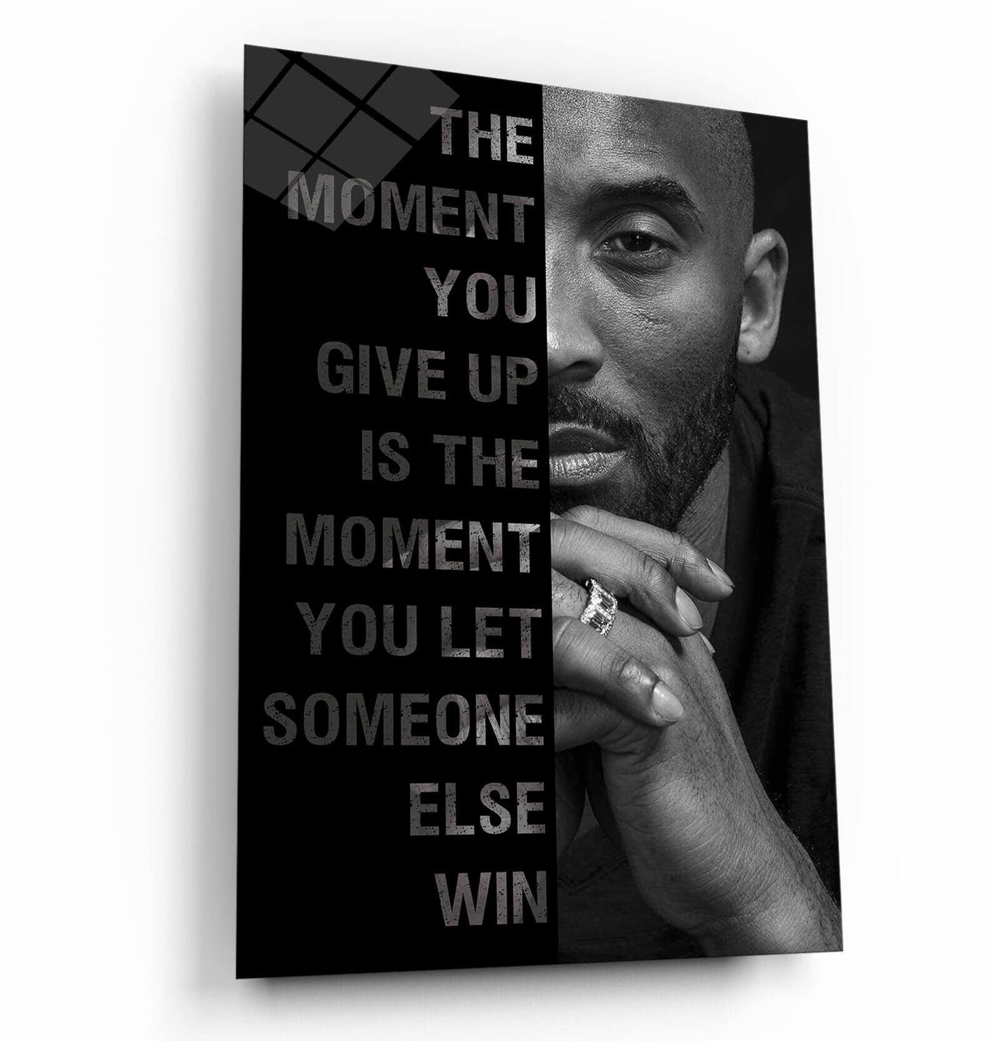 Mamba Mentality Kobes Framed Canvas Quotes Inspirational Wall Art Motivational Kobe Posters Bryant The Moment You Give Up Never Give Up