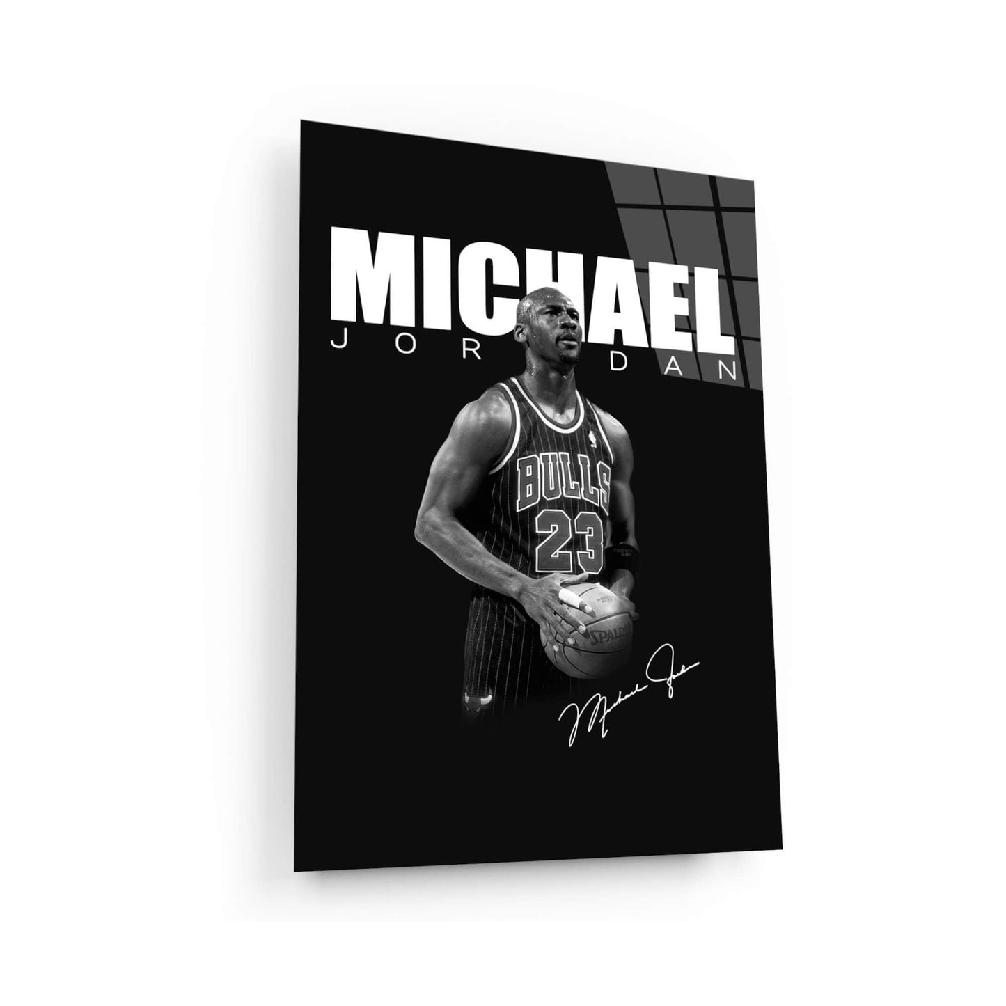 Michael Jordan Basketball Ball Wall Art, Jordan 23 Chicago Bulls Poster, Wall Art, Mike Basketball Goat Canvas