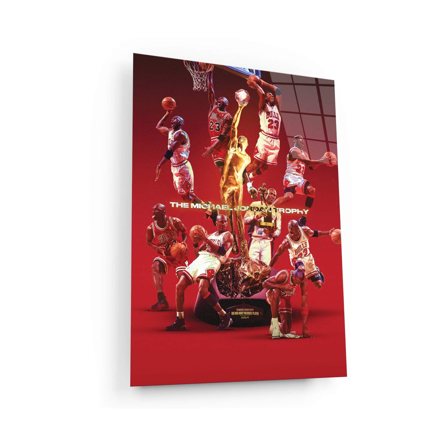 JORDAN TROPHY Michael Jordan Basketball Ball Wall Art, Jordan 23 Chicago Bulls Poster, Wall Art, Mike Basketball Goat Canvas